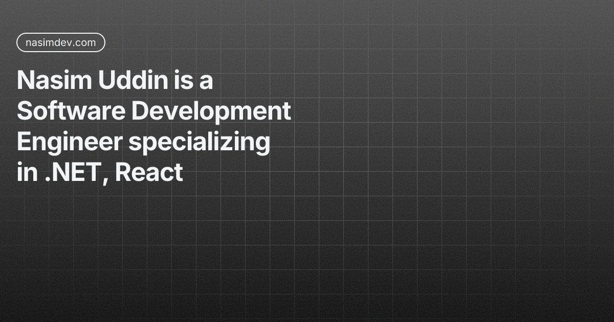 Preview of the Nasimdev homepage